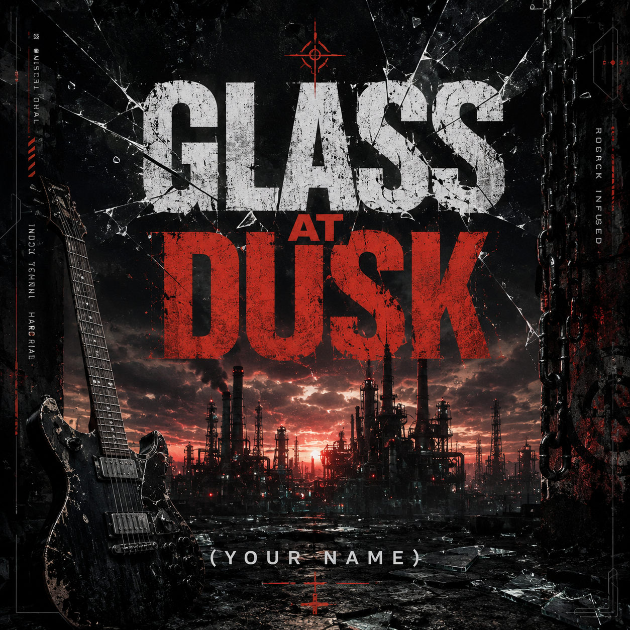 GLASS AT DUSK — Hard Techno ghost produced track artwork