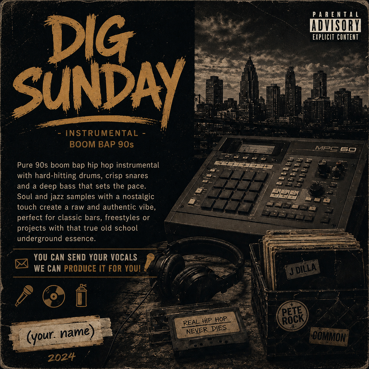 DIG SUNDAY — Hip-Hop ghost produced track artwork